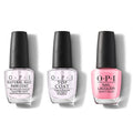 OPI - Nail Lacquer Combo - Base, Top & Racing for Pinks - Long Lasting Formula