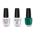 OPI - Nail Lacquer Combo - Base, Top & Rated Pea-G - Long Lasting Formula
