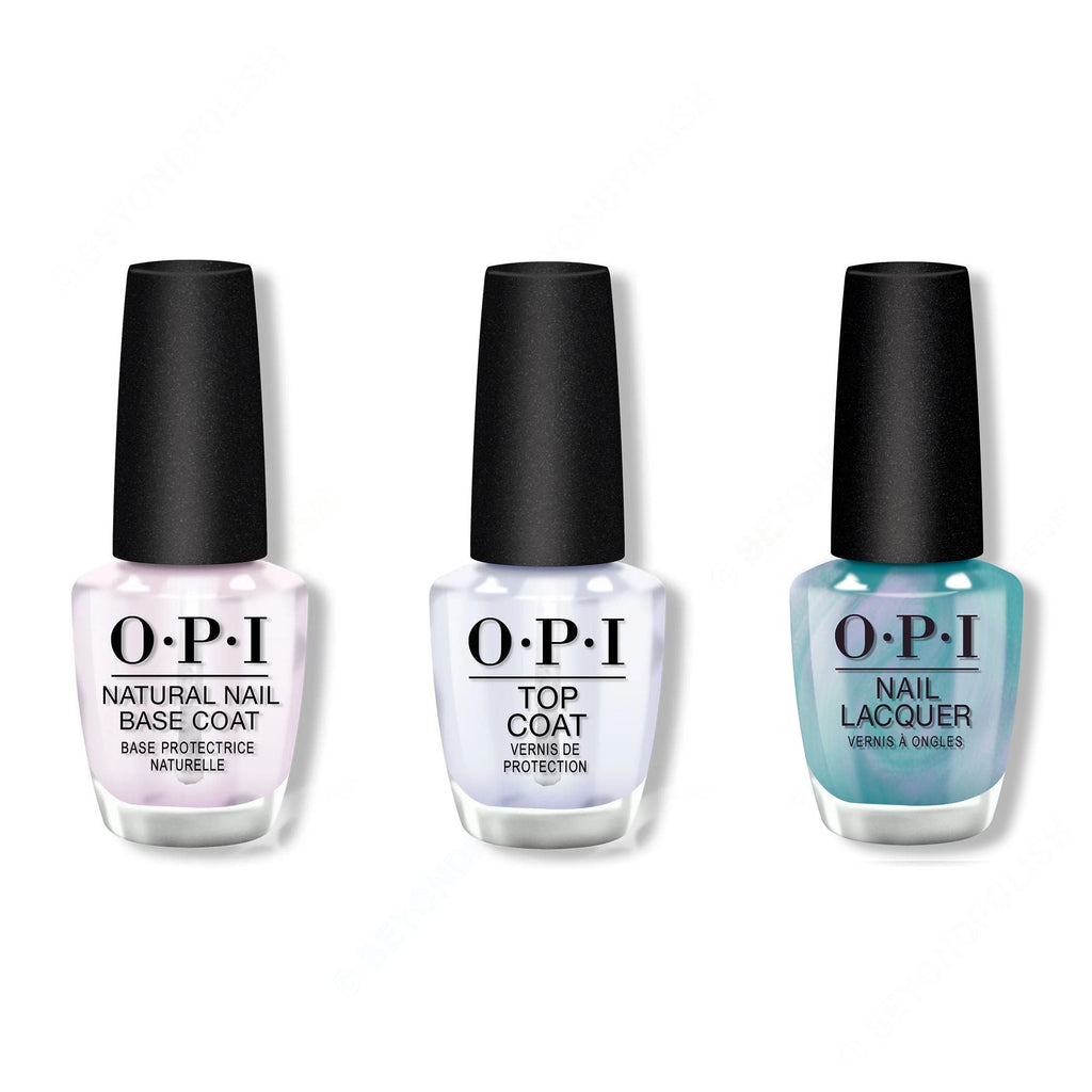 OPI - Nail Lacquer Combo - Base, Top & Reality Check Ya Out - Long Lasting Formula