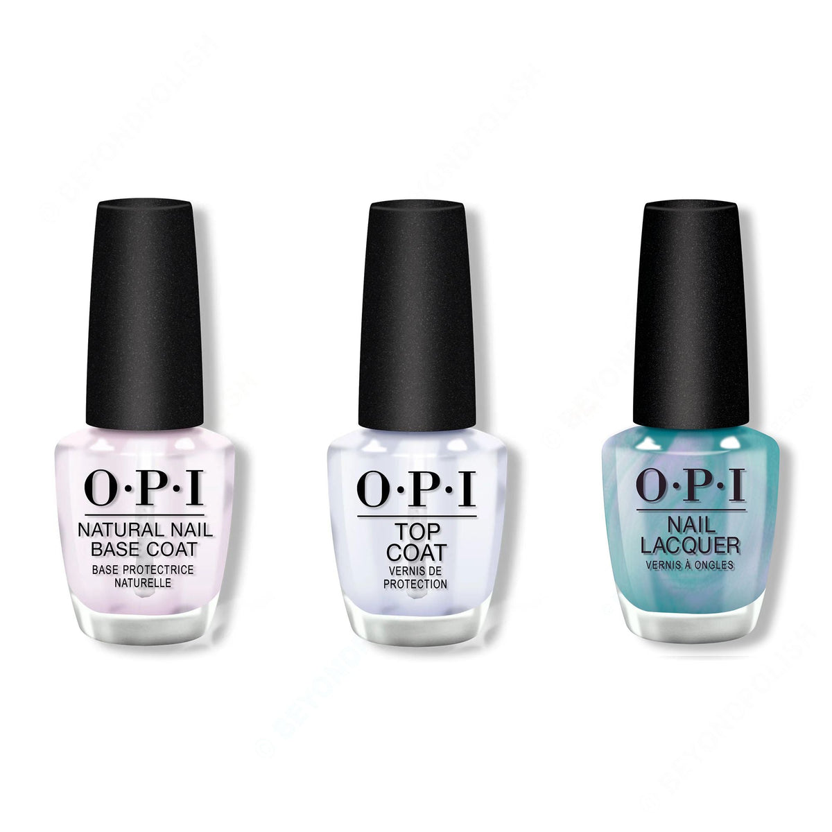 OPI - Nail Lacquer Combo - Base, Top & Reality Check Ya Out - Long Lasting Formula
