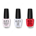 OPI - Nail Lacquer Combo - Base, Top & Rebel With A Clause - Long Lasting Formula