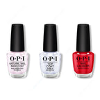 OPI - Nail Lacquer Combo - Base, Top & Rebel With A Clause - Long Lasting Formula