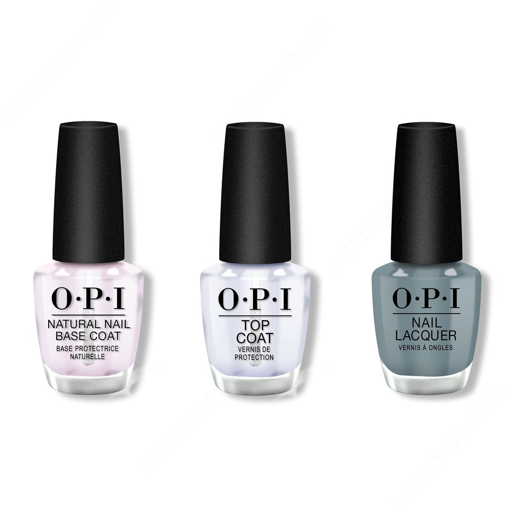 OPI - Nail Lacquer Combo - Base, Top & Ring Bare-er 0.5 oz - Long Lasting Formula