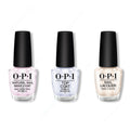 OPI - Nail Lacquer Combo - Base, Top & Salty Sweet Nothings - Long Lasting Formula