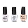 OPI - Nail Lacquer Combo - Base, Top & Samoan Sand 0.5 oz - Long Lasting Formula