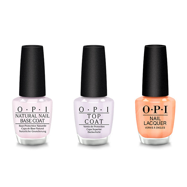 OPI - Nail Lacquer Combo - Base, Top & Sanding In Stilettos - Long Lasting Formula