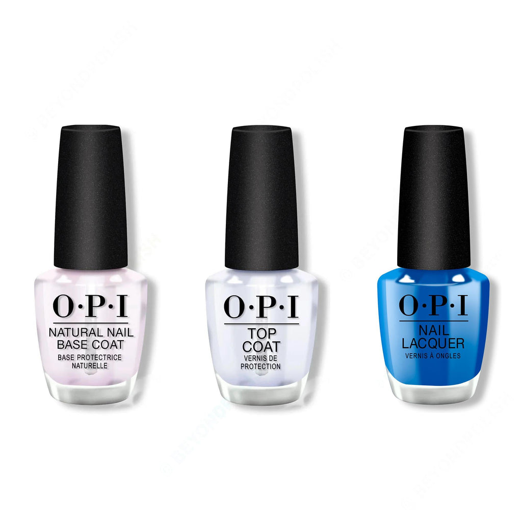 OPI - Nail Lacquer Combo - Base, Top & Sea-Ze the Day - Long Lasting Formula