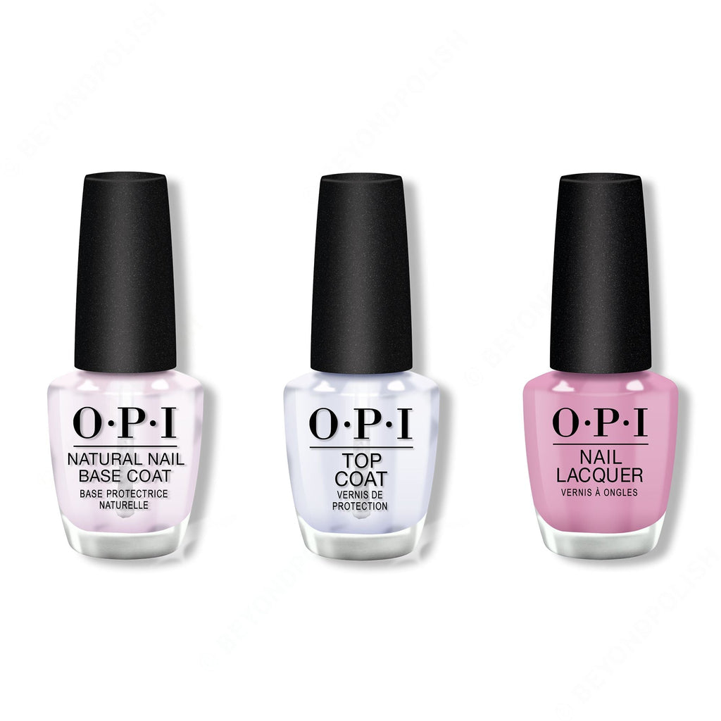 OPI - Nail Lacquer Combo - Base, Top & Seven Wonders of OPI 0.5 oz - Long Lasting Formula