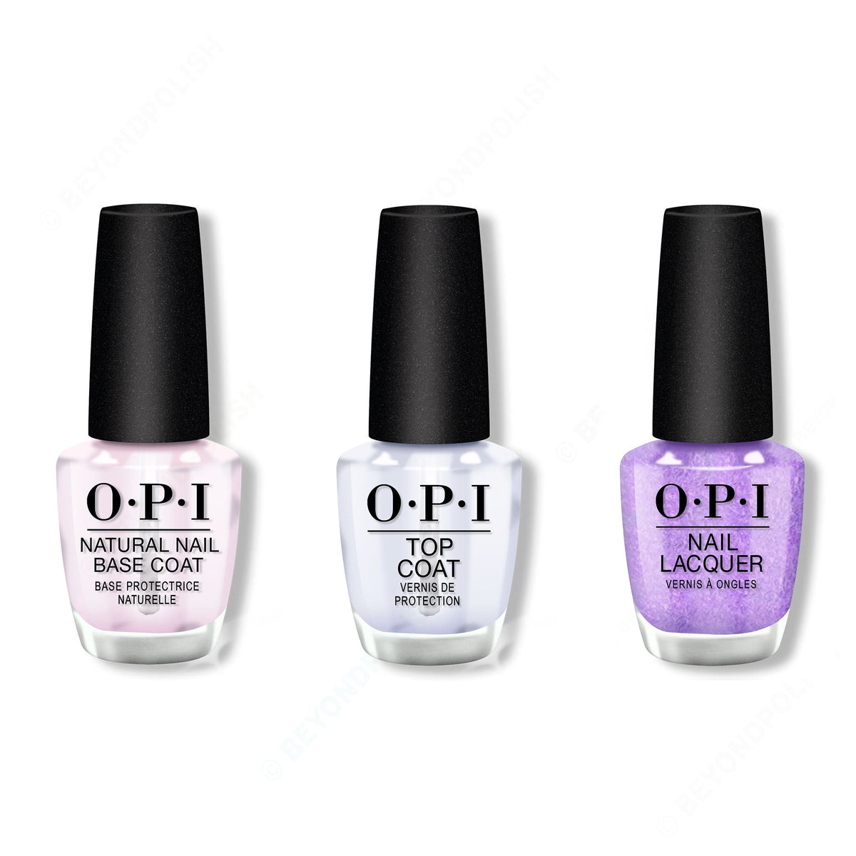 OPI - Nail Lacquer Combo - Base, Top & Shaking My Sugarplums - Long Lasting Formula