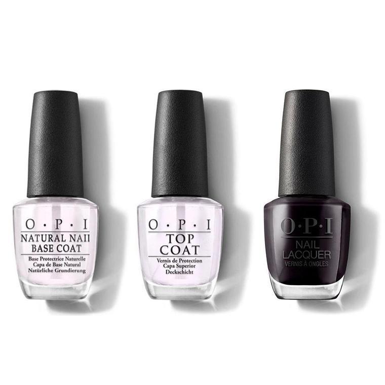 OPI - Nail Lacquer Combo - Base, Top & Shh It's Top Secret! 0.5 oz - Long Lasting Formula