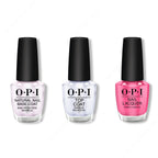 OPI - Nail Lacquer Combo - Base, Top & Shorts Story 0.5 oz - Long Lasting Formula
