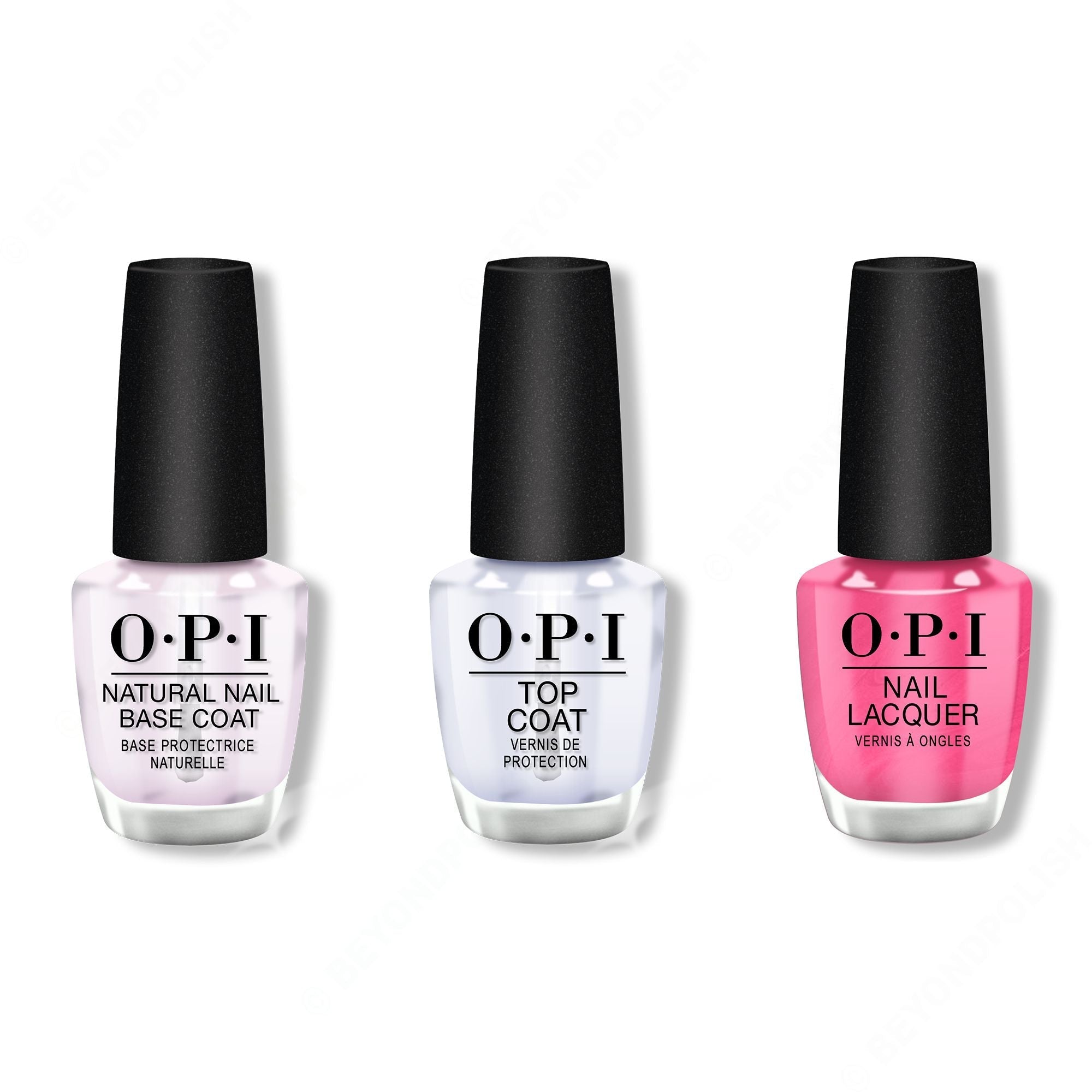 OPI - Nail Lacquer Combo - Base, Top & Shorts Story 0.5 oz - Long Lasting Formula