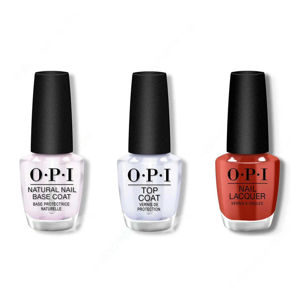 OPI - Nail Lacquer Combo - Base, Top & Star-zipan on the Tree - Long Lasting Formula