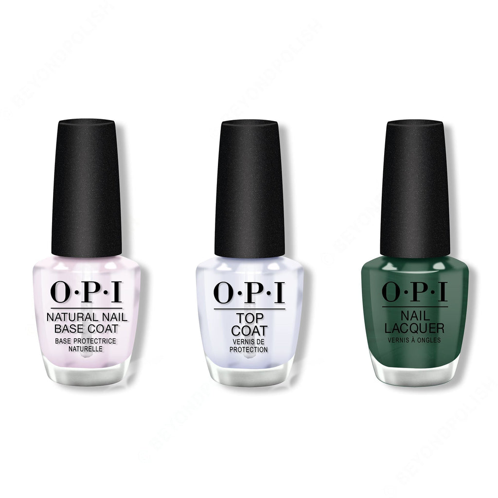 OPI - Nail Lacquer Combo - Base, Top & Stay Off the Lawn!! 0.5 oz - Long Lasting Formula