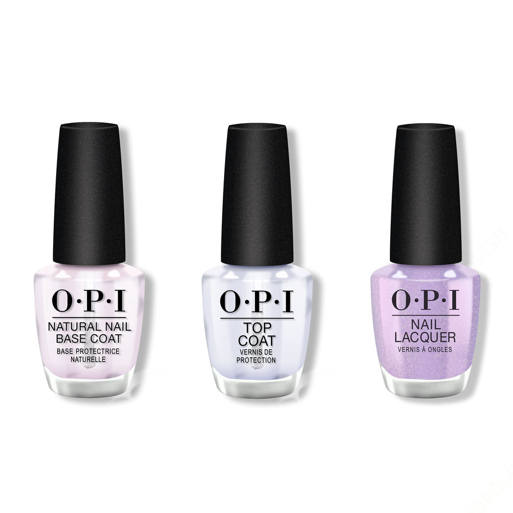 OPI - Nail Lacquer Combo - Base, Top & Suga Cookie - Long Lasting Formula