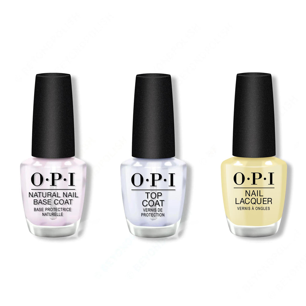 OPI - Nail Lacquer Combo - Base, Top & Sunny Bunny - OPIcons Spring 2026 - Long Lasting Formula