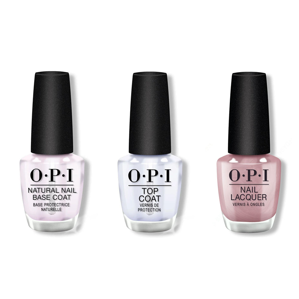 OPI - Nail Lacquer Combo - Base, Top & Supernova Pearl - Long Lasting Formula