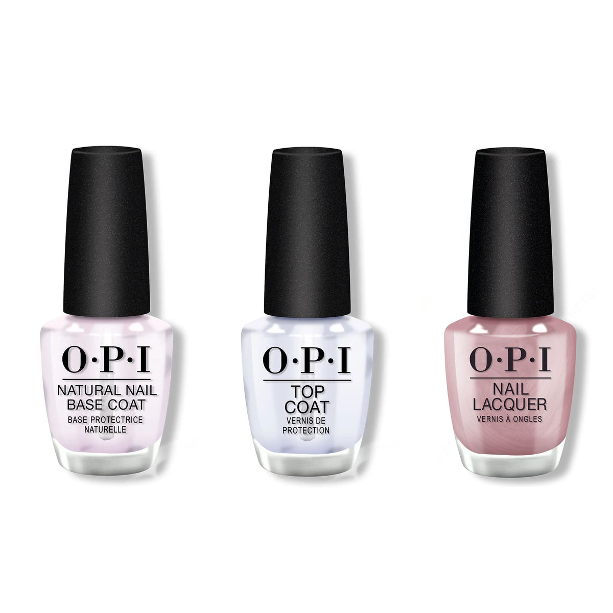 OPI - Nail Lacquer Combo - Base, Top & Supernova Pearl - Long Lasting Formula