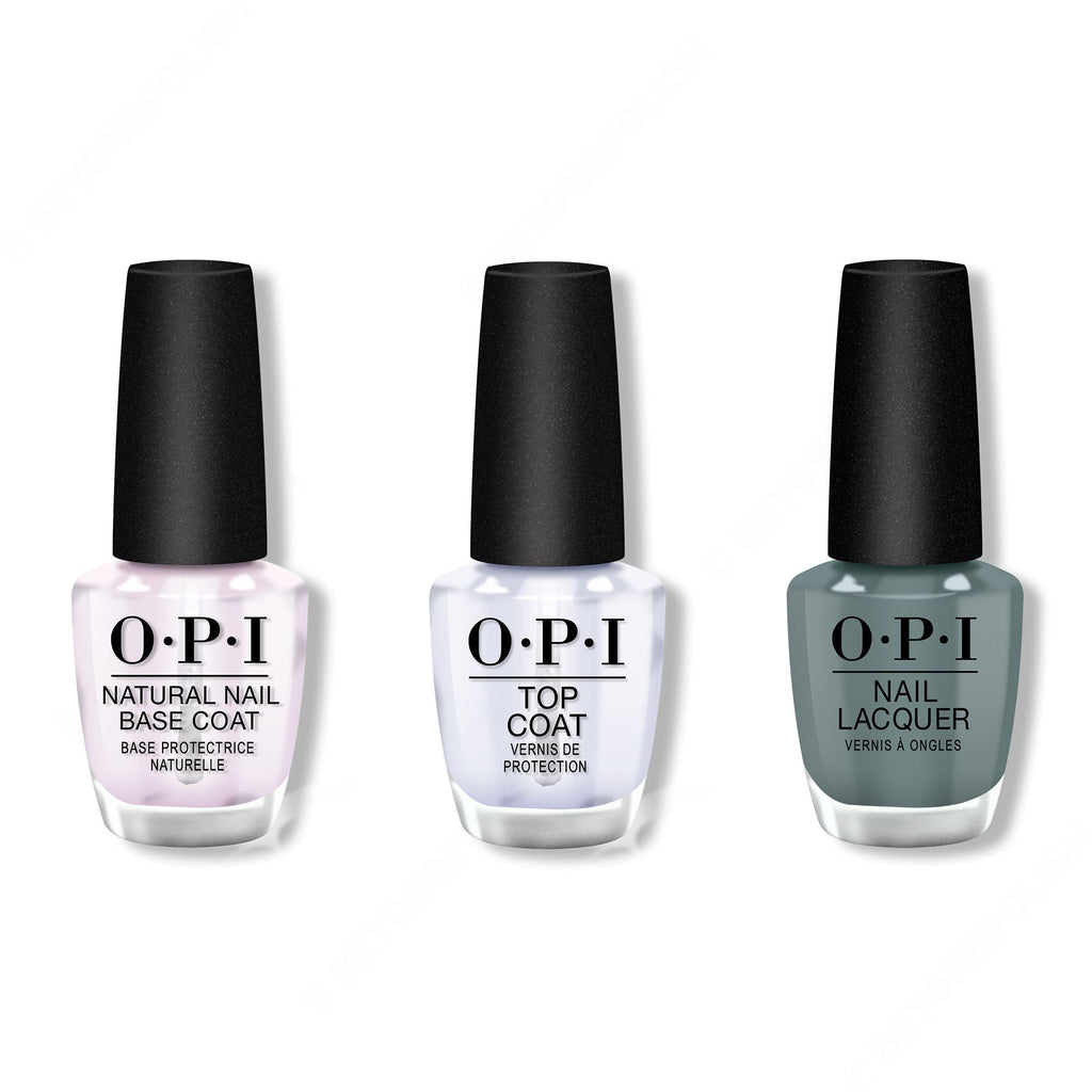 OPI - Nail Lacquer Combo - Base, Top & Suzi Talks With Her Hands 0.5 oz - Long Lasting Formula