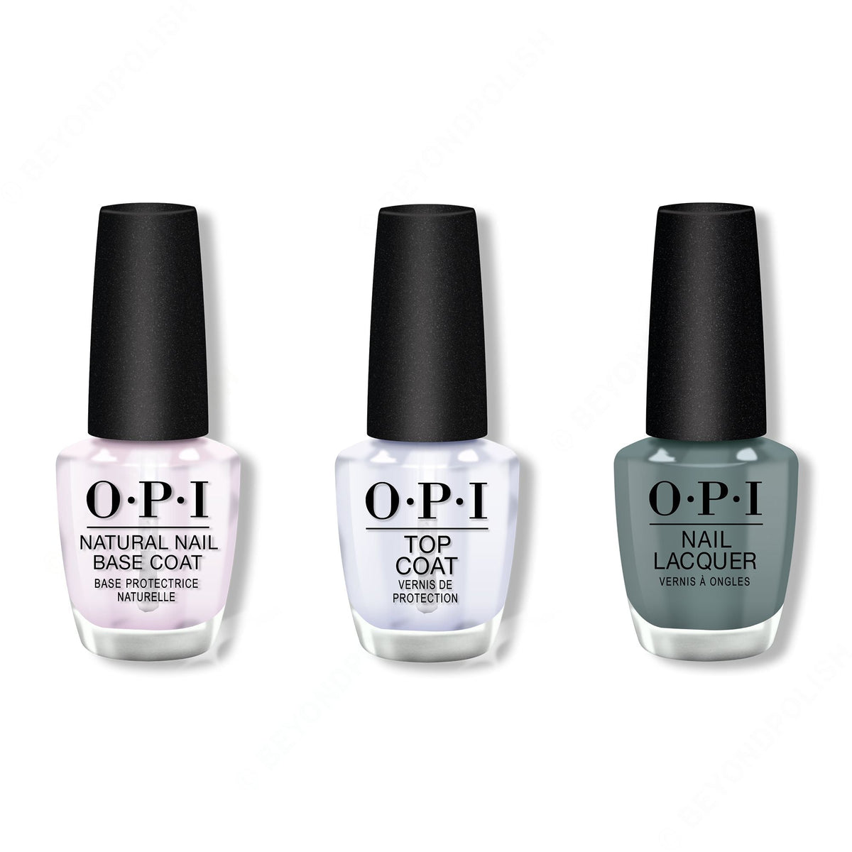 OPI - Nail Lacquer Combo - Base, Top & Suzi Talks With Her Hands 0.5 oz - Long Lasting Formula