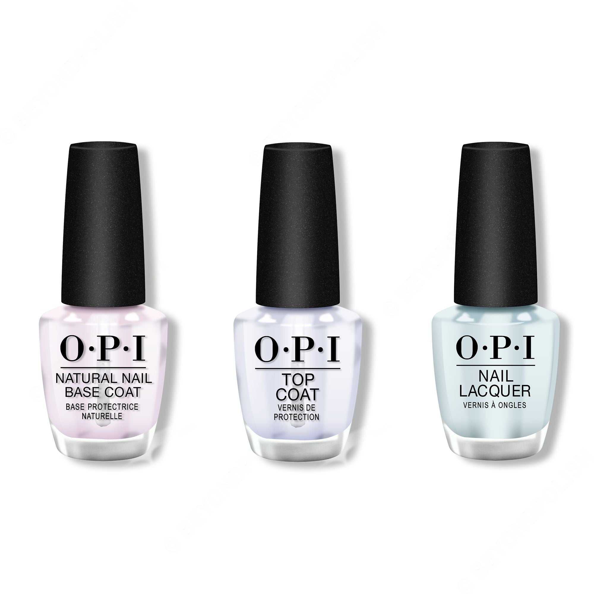 OPI - Nail Lacquer Combo - Base, Top & Suzi Without a Paddle 0.5 oz - Long Lasting Formula