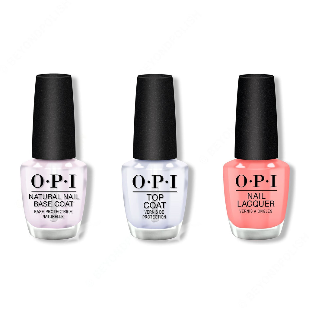 OPI - Nail Lacquer Combo - Base, Top & Suzi is My Avatar - Long Lasting Formula