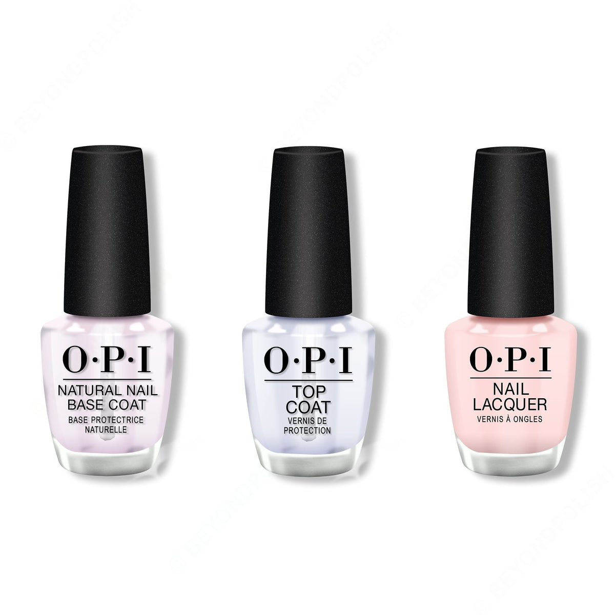OPI - Nail Lacquer Combo - Base, Top & Sweet Heart 0.5 oz - Long Lasting Formula