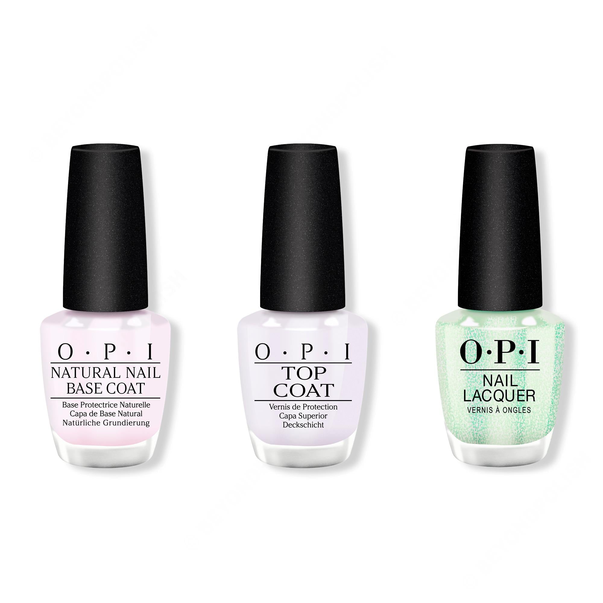 OPI - Nail Lacquer Combo - Base, Top & Taurus-t Me - Long Lasting Formula