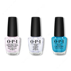 OPI - Nail Lacquer Combo - Base, Top & Teal the Cows Come Home 0.5 oz - Long Lasting Formula