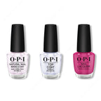 OPI - Nail Lacquer Combo - Base, Top & Telenovela Me About It 0.5 oz - Long Lasting Formula