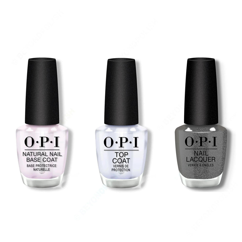 OPI - Nail Lacquer Combo - Base, Top & Tempted to Lick-orice - Long Lasting Formula