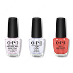 OPI - Nail Lacquer Combo - Base, Top & Tempura-ture is Rising! 0.5 oz - Long Lasting Formula