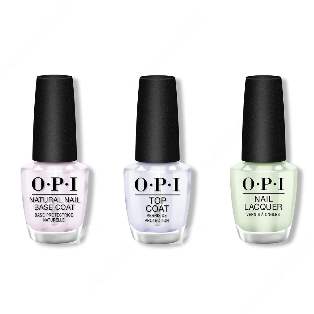 OPI - Nail Lacquer Combo - Base, Top & That's Hula-rious! 0.5 oz - Long Lasting Formula