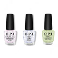 OPI - Nail Lacquer Combo - Base, Top & The Pass is Always Greener - Long Lasting Formula