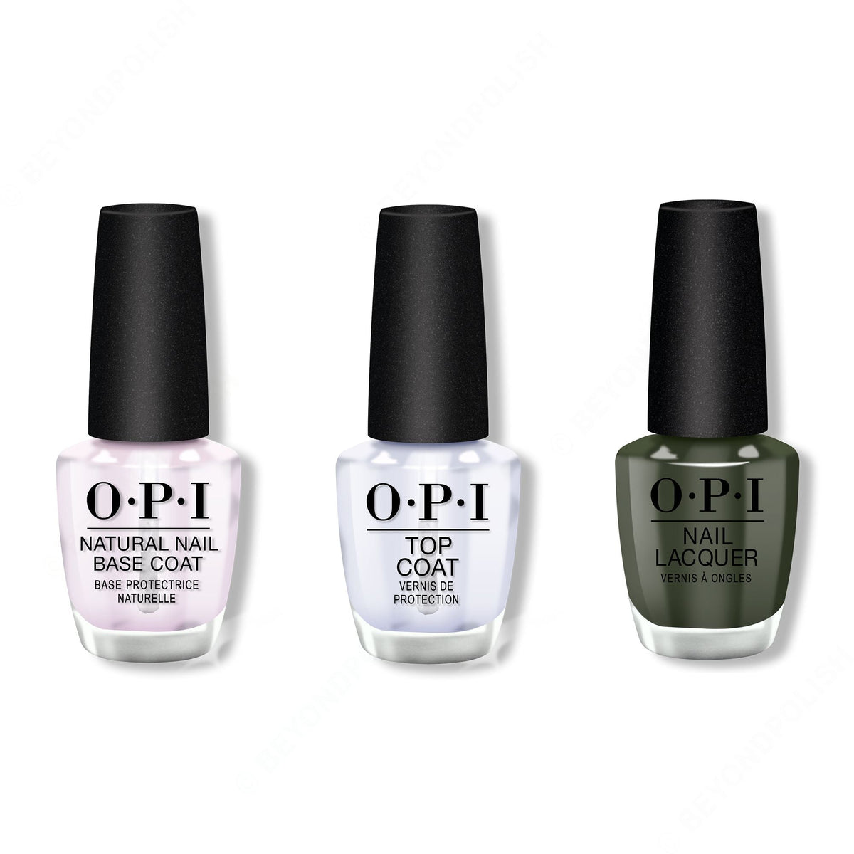 OPI - Nail Lacquer Combo - Base, Top & Things I've Seen In Aber-green 0.5 oz - Long Lasting Formula