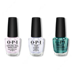 OPI - Nail Lacquer Combo - Base, Top & This Color's Making Waves 0.5 oz - Long Lasting Formula