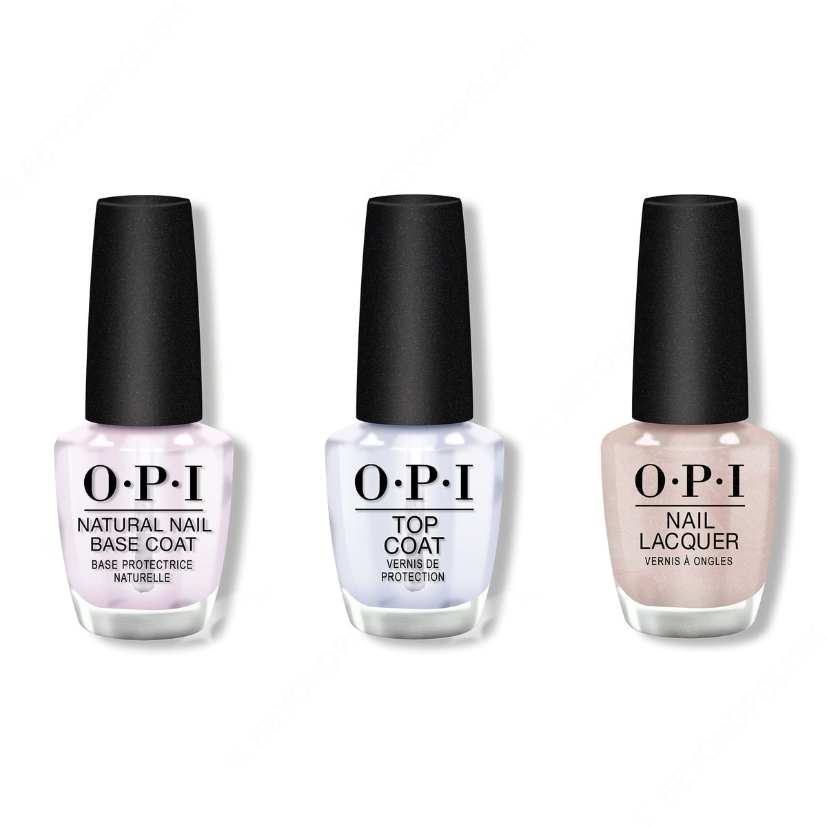 OPI - Nail Lacquer Combo - Base, Top & Throw Me a Kiss 0.5 oz - Long Lasting Formula