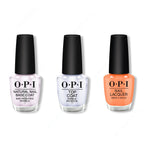 OPI - Nail Lacquer Combo - Base, Top & Trading Paint - Long Lasting Formula