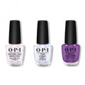 OPI - Nail Lacquer Combo - Base, Top & Violet Visionary - Long Lasting Formula