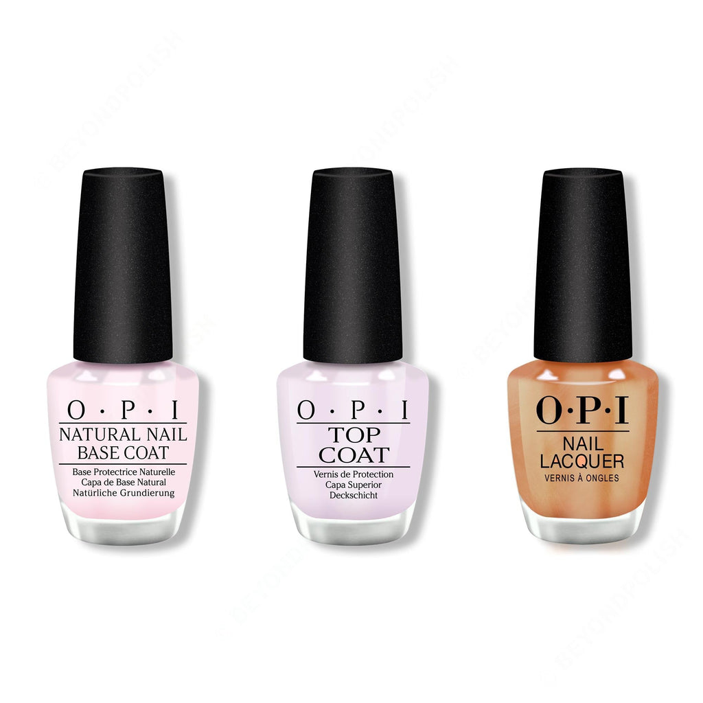 OPI - Nail Lacquer Combo - Base, Top & #Virgoals - Long Lasting Formula