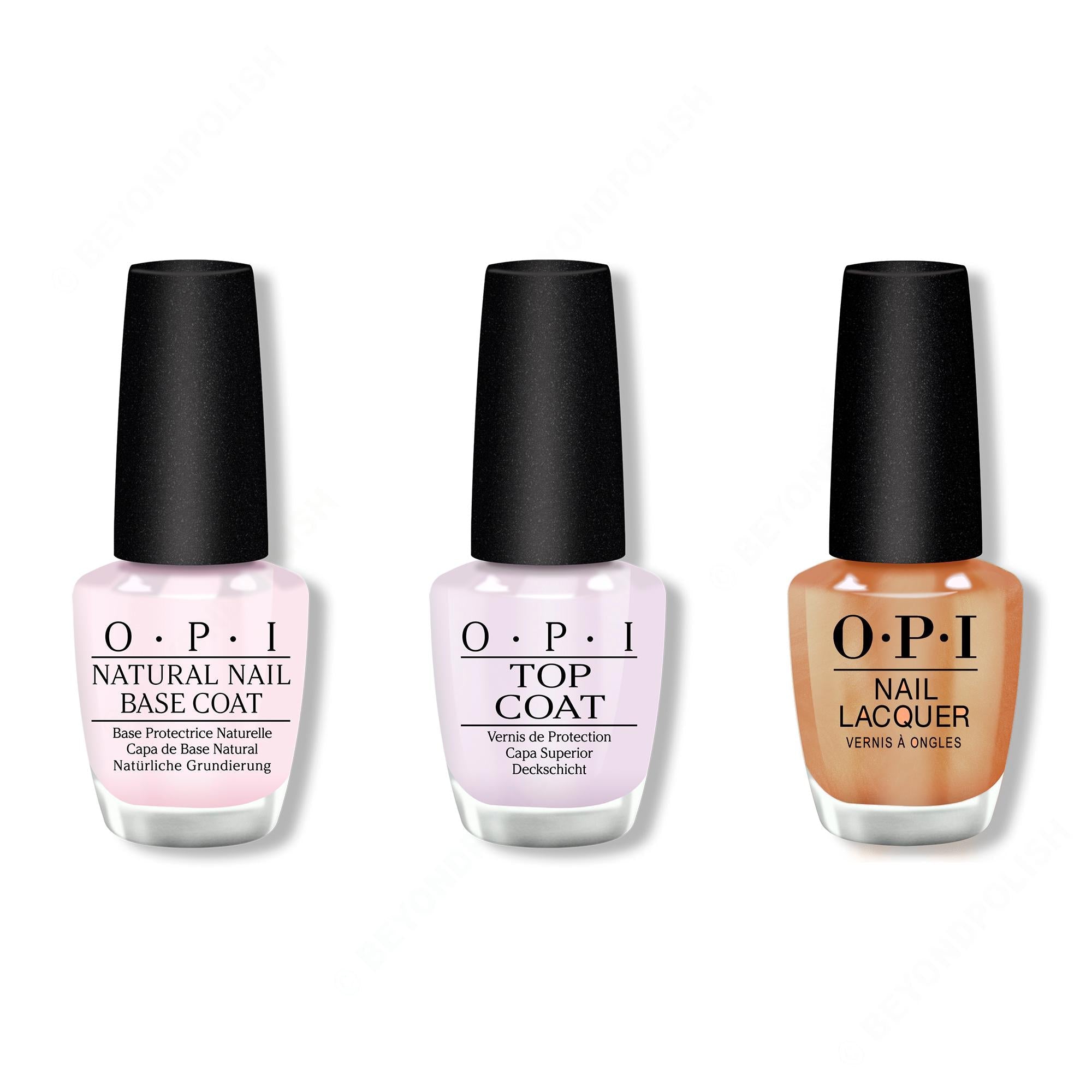 OPI - Nail Lacquer Combo - Base, Top & #Virgoals - Long Lasting Formula