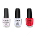 OPI - Nail Lacquer Combo - Base, Top & We Seafood and Eat It 0.5 oz - Long Lasting Formula