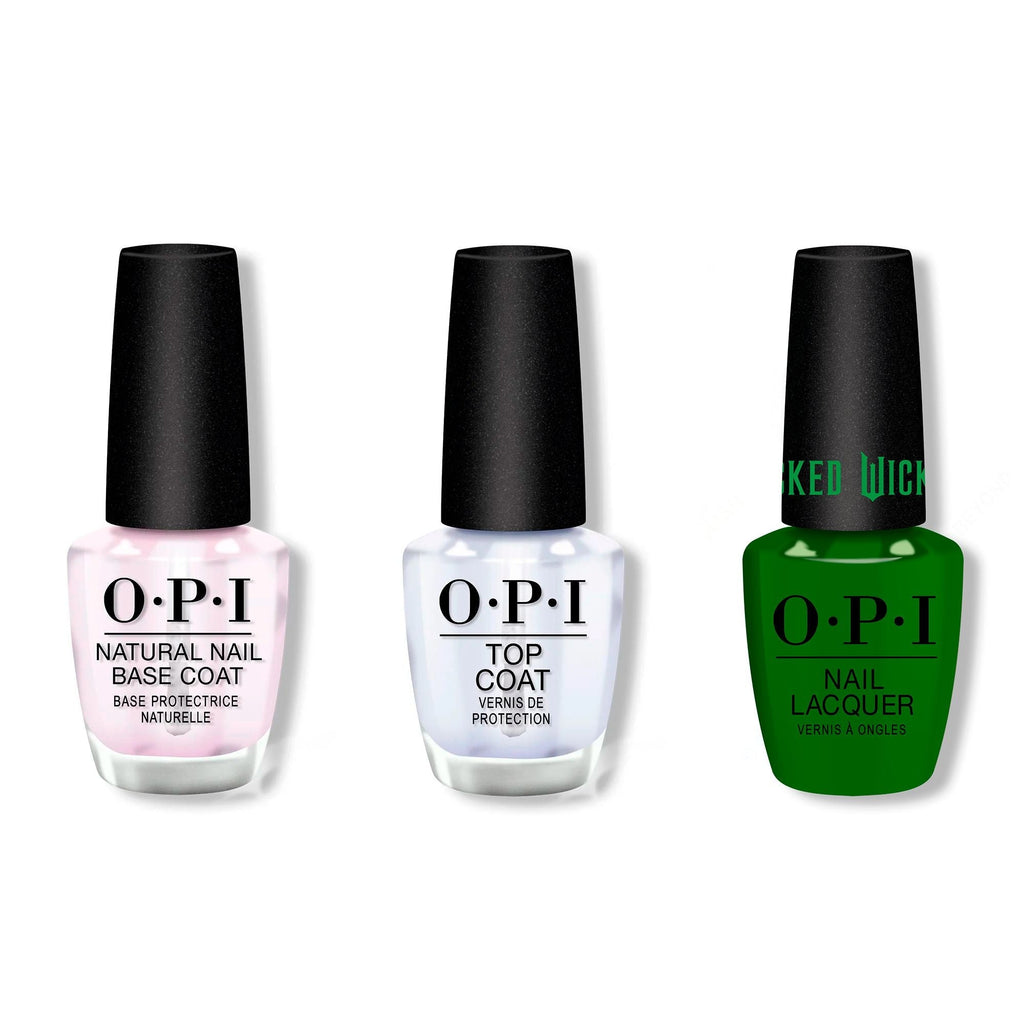 OPI - Nail Lacquer Combo - Base, Top & Witch O'Clock - Long Lasting Formula