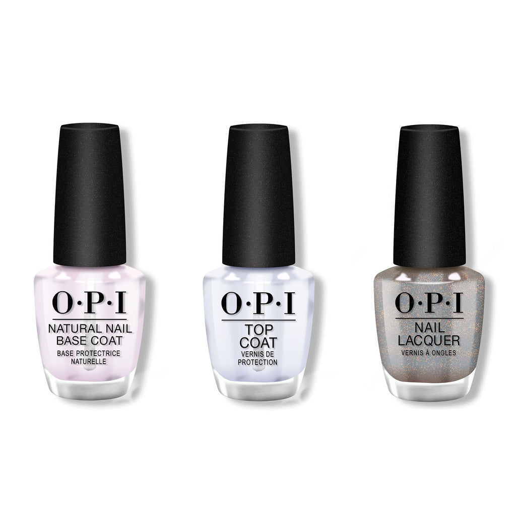 OPI - Nail Lacquer Combo - Base, Top & Yay or Neigh - Long Lasting Formula