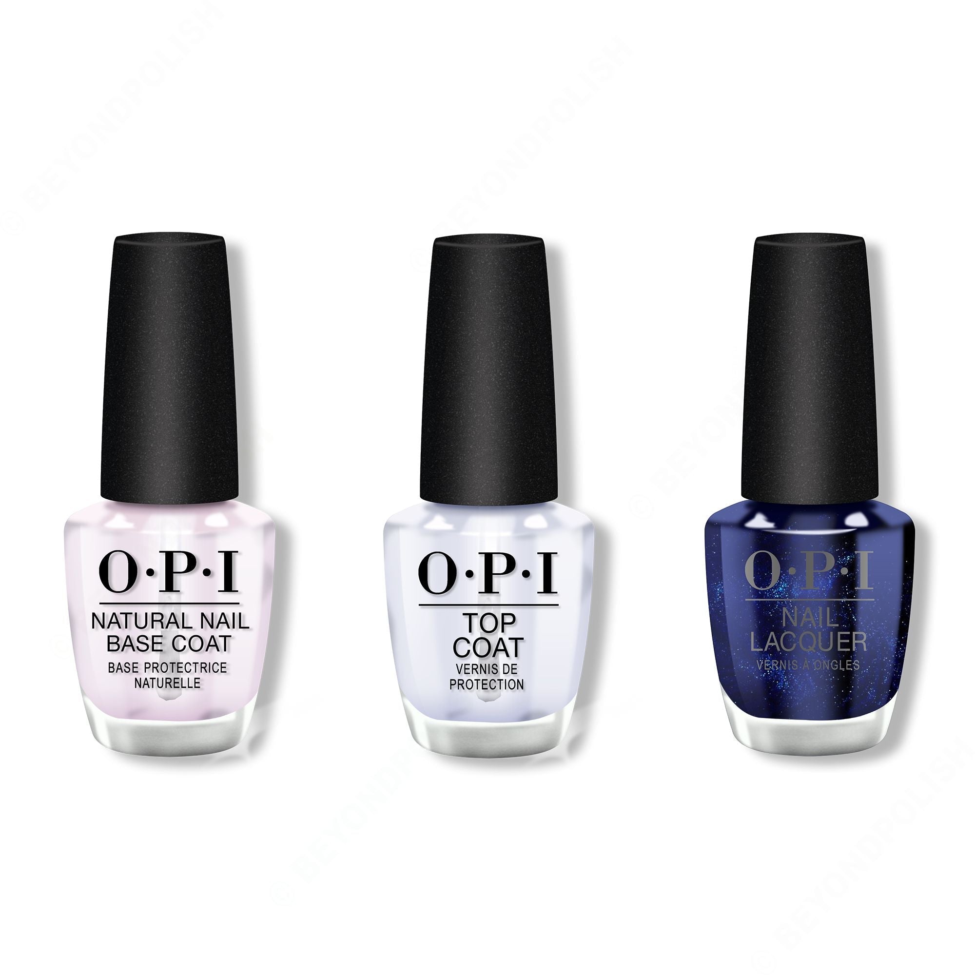 OPI - Nail Lacquer Combo - Base, Top & Yoga-ta Get this Blue! 0.5 oz - Long Lasting Formula