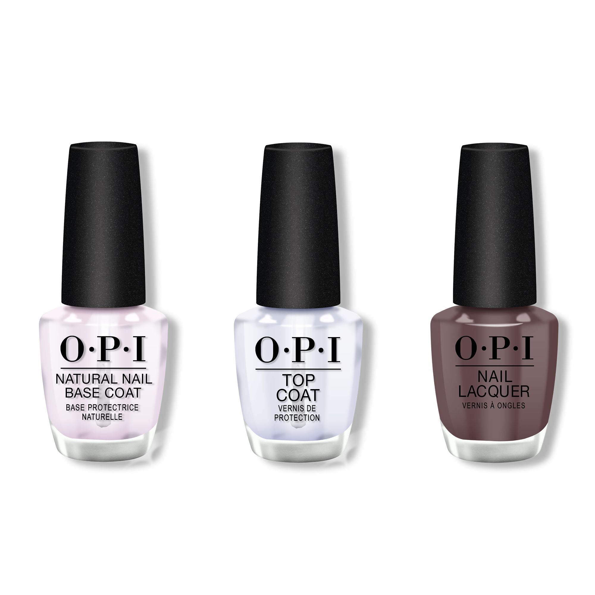 OPI - Nail Lacquer Combo - Base, Top & You Don't Know Jacques! 0.5 oz - Long Lasting Formula