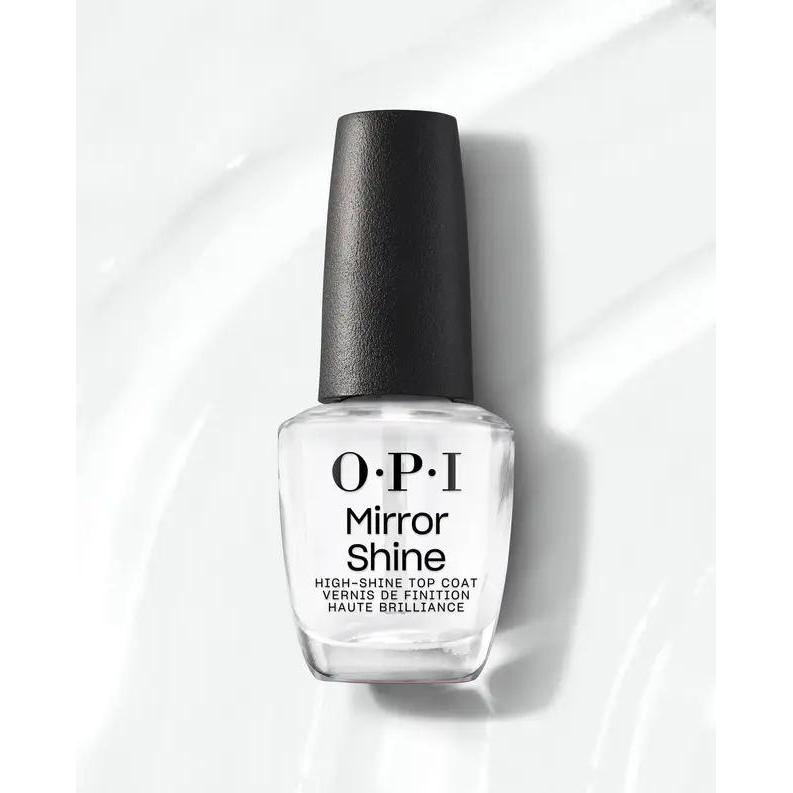 OPI Nail Lacquer - Mirror Shine Top Coat 0.5 oz - Long Lasting Formula