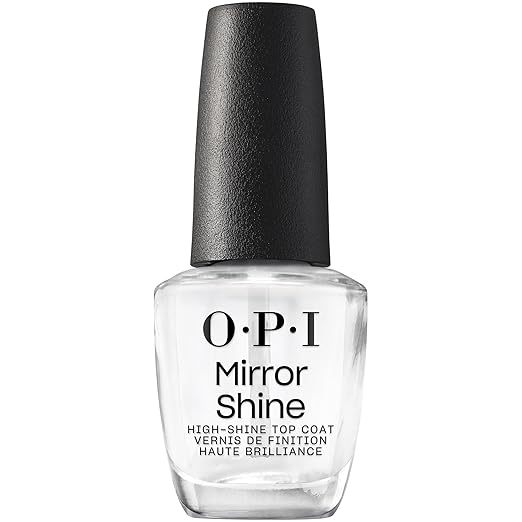 OPI Nail Lacquer - Mirror Shine Top Coat 0.5 oz - Long Lasting Formula